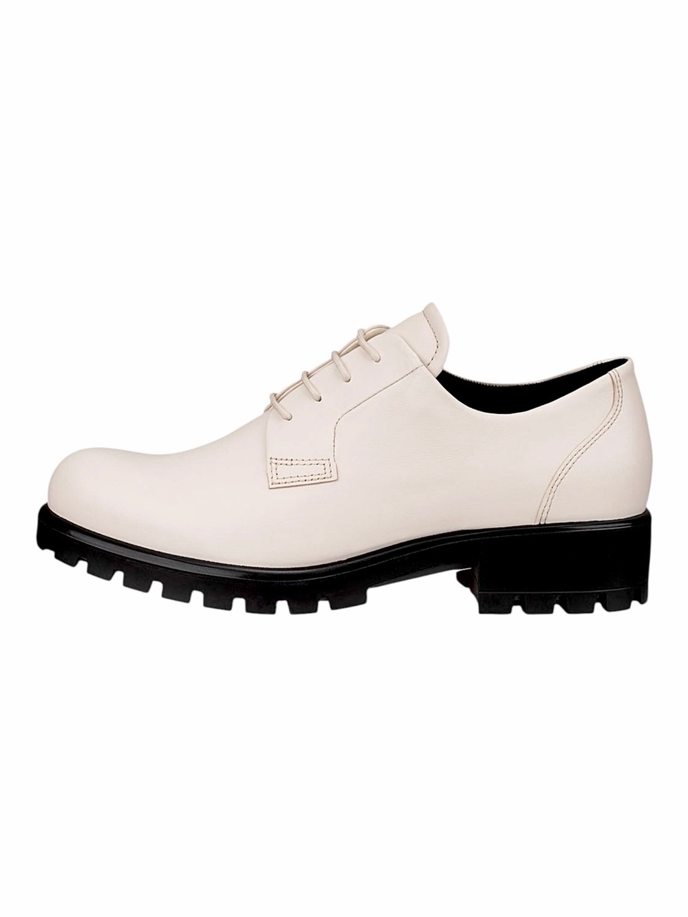 ECCO - Modtray Leather Derby Shoes Beige Lug Sole Oxfords - EU 39 US 8.5
